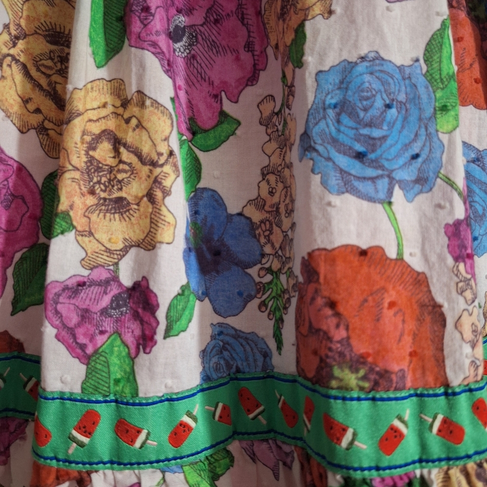 Matilda Jane Floral Eyelet Trim Brilliant Daydream Dress. Size 6. EUC. - Picture 3 of 4